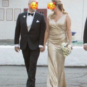 Revelry Gold Sequin Dress